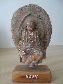 Antique Ancien Terracotta BUDDHA BOUDDHA Chinois Chine