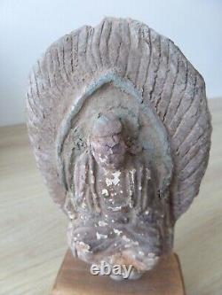 Antique Ancien Terracotta BUDDHA BOUDDHA Chinois Chine