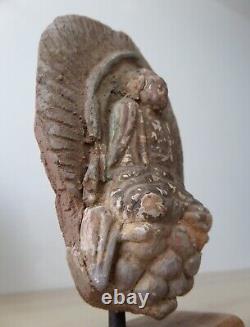 Antique Ancien Terracotta BUDDHA BOUDDHA Chinois Chine