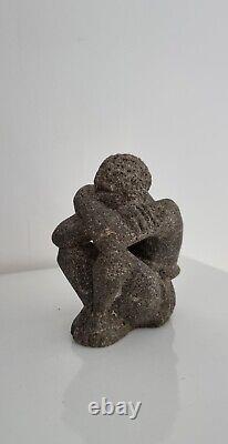 Antique Statue Sculpture Man. Stone Figurine Statuette Pierre Ancienne Homme