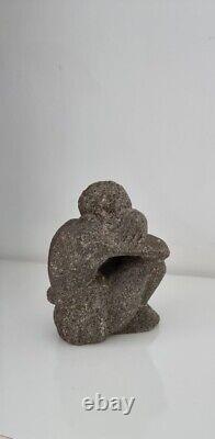 Antique Statue Sculpture Man. Stone Figurine Statuette Pierre Ancienne Homme