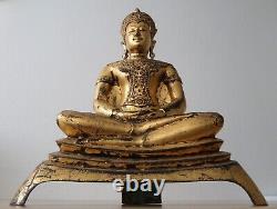 Antique ancien Ayutthaya style bronze Thai BUDDHA BOUDDHA thaïlande Thailand
