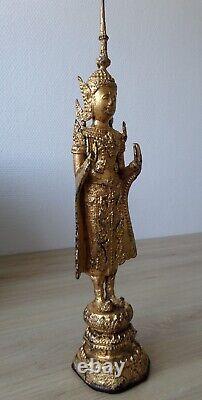 Antique ancien bronze Thai BUDDHA BOUDDHA Rattanakosin Siam Thaïlande