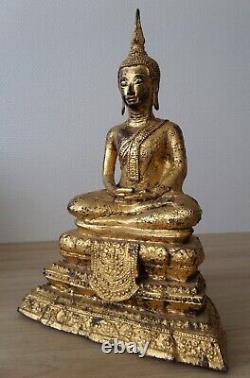 Antique ancien bronze Thai Rattanakosin BUDDHA BOUDDHA thaïlande Thailand Siam