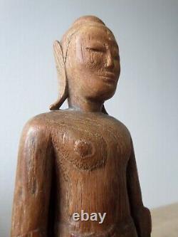 Antique ancien wooden BUDDHA BOUDDHA bois Thaïlande LANNA
