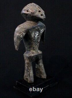 Art Africain Afrique Tribal Ancienne Statue Rituelle Losso sur Socle 26,5 Cms
