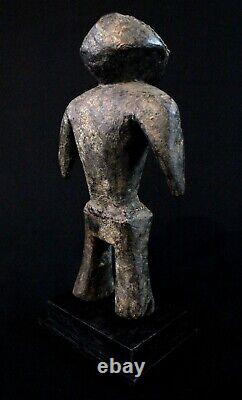 Art Africain Afrique Tribal Ancienne Statue Rituelle Losso sur Socle 26,5 Cms
