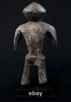 Art Africain Afrique Tribal Ancienne Statue Rituelle Losso sur Socle 26,5 Cms