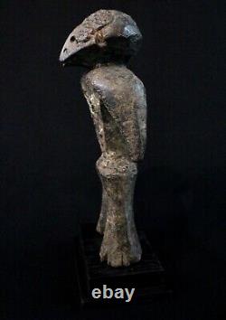 Art Africain Afrique Tribal Ancienne Statue Rituelle Losso sur Socle 26,5 Cms