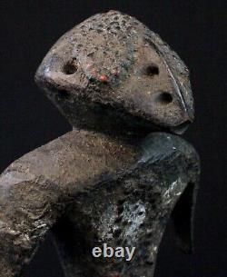 Art Africain Afrique Tribal Ancienne Statue Rituelle Losso sur Socle 26,5 Cms