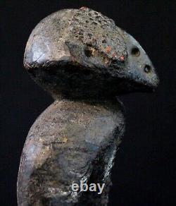 Art Africain Afrique Tribal Ancienne Statue Rituelle Losso sur Socle 26,5 Cms