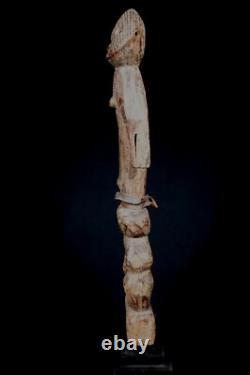 Art Africain Afrique Tribal Ancienne Statue Rituelle Losso sur Socle 36,5 Cms