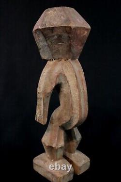 Art Africain Afrique Tribal Ancienne Statue en Bois Kela Cubiste RDC 27 Cms