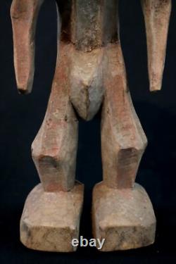 Art Africain Afrique Tribal Ancienne Statue en Bois Kela Cubiste RDC 27 Cms