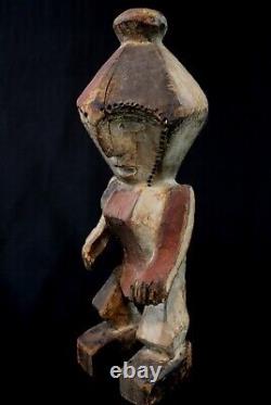 Art Africain Afrique Tribal Classique Ancienne Statue Kela Cubiste RDC 34 Cms