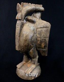 Art Africain Ancien Calao Kalao Senoufo Senufo Hornbill Côte d'Ivoire 28 Cms