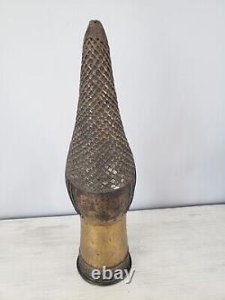 Art Africain Ancien Tête De Reine Idia Bronze Beninois Statue 41 CM