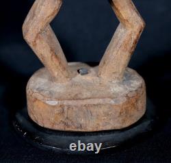Art Africain Ancienne Statue Rituelle Losso sur Socle Ex Collection 27 Cms