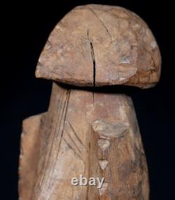 Art Africain Ancienne Statue Rituelle Losso sur Socle Ex Collection 27 Cms