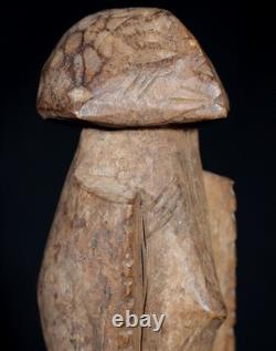 Art Africain Ancienne Statue Rituelle Losso sur Socle Ex Collection 27 Cms