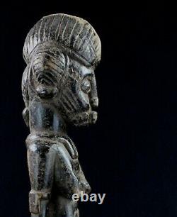 Art Africain Ancienne et Authentique Statue Senoufo Senufo sur Socle 44 Cms