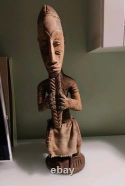 Art Africain /Art Premier Sculpture /Statue Baoulé ancienne /Cote D' Ivoire