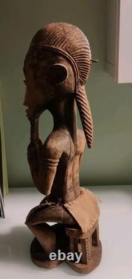 Art Africain /Art Premier Sculpture /Statue Baoulé ancienne /Cote D' Ivoire