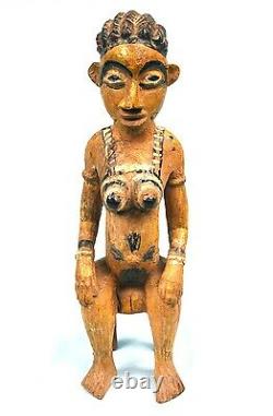 Art Africain Arts Premiers Ancien Colon Senoufo Statuette Bois 33 Cms