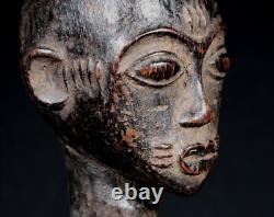 Art Africain Arts Premiers Ancien Fétiche Statue Agni sur socle 45,5 Cms ++