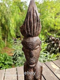 Art Africain Arts Premiers Ancien Fétiche, sculpture sur bois, faite à la main