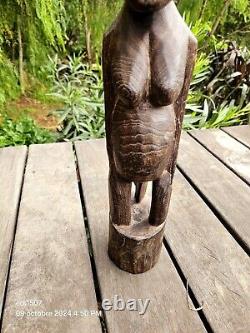 Art Africain Arts Premiers Ancien Fétiche, sculpture sur bois, faite à la main
