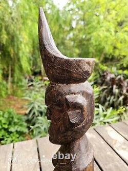 Art Africain Arts Premiers Ancien Fétiche, sculpture sur bois, faite à la main