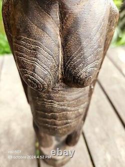 Art Africain Arts Premiers Ancien Fétiche, sculpture sur bois, faite à la main