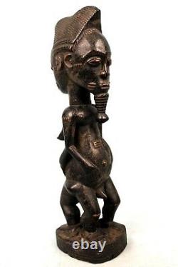 Art Africain Arts Premiers Ancienne Statue Baoulé Janus Alliance 39 Cms ++