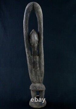 Art Africain Arts Premiers Ancienne Statue Tellem Dogon Bras Levés 61,5 Cms