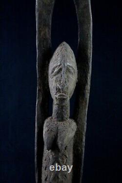 Art Africain Arts Premiers Ancienne Statue Tellem Dogon Bras Levés 61,5 Cms