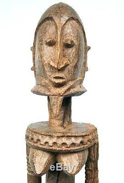 Art Africain Arts Tribaux Grande & Ancienne Statue de Hogan Dogon 67,5 Cms