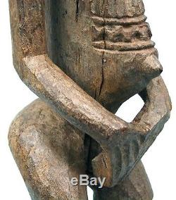 Art Africain Arts Tribaux Grande & Ancienne Statue de Hogan Dogon 67,5 Cms