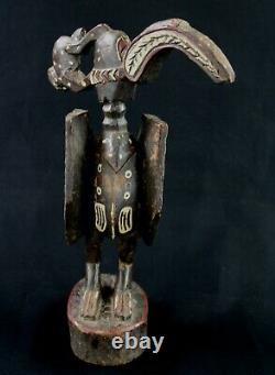 Art Africain Tribal Ancien Calao Oiseau Senoufo Senufo Démontable 41 Cms +++