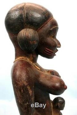 Art Africain Tribal Ancienne Maternité Senoufo Bois Dense 57 Cms TOP +++