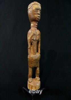 Art Africain Tribal Ancienne et Authentique Statue Agni Anyi sur Socle 30 Cms