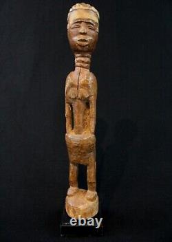Art Africain Tribal Ancienne et Authentique Statue Agni Anyi sur Socle 30 Cms