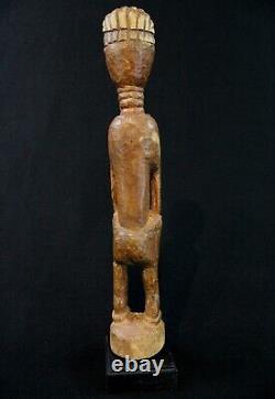 Art Africain Tribal Ancienne et Authentique Statue Agni Anyi sur Socle 30 Cms