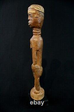 Art Africain Tribal Ancienne et Authentique Statue Agni Anyi sur Socle 30 Cms