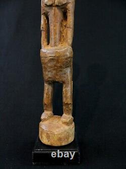 Art Africain Tribal Ancienne et Authentique Statue Agni Anyi sur Socle 30 Cms