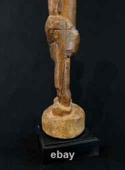 Art Africain Tribal Ancienne et Authentique Statue Agni Anyi sur Socle 30 Cms