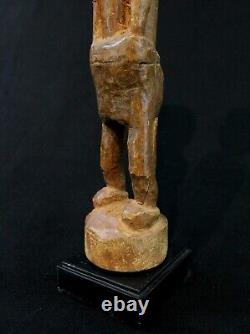 Art Africain Tribal Ancienne et Authentique Statue Agni Anyi sur Socle 30 Cms