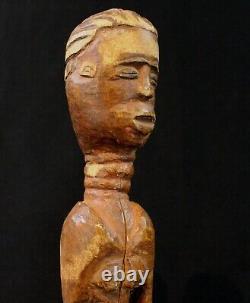 Art Africain Tribal Ancienne et Authentique Statue Agni Anyi sur Socle 30 Cms