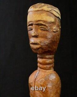 Art Africain Tribal Ancienne et Authentique Statue Agni Anyi sur Socle 30 Cms