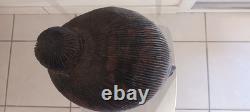 Art africain Tête ancienne Femme années 50/60 Sculpture statue en bois 5,500 kg